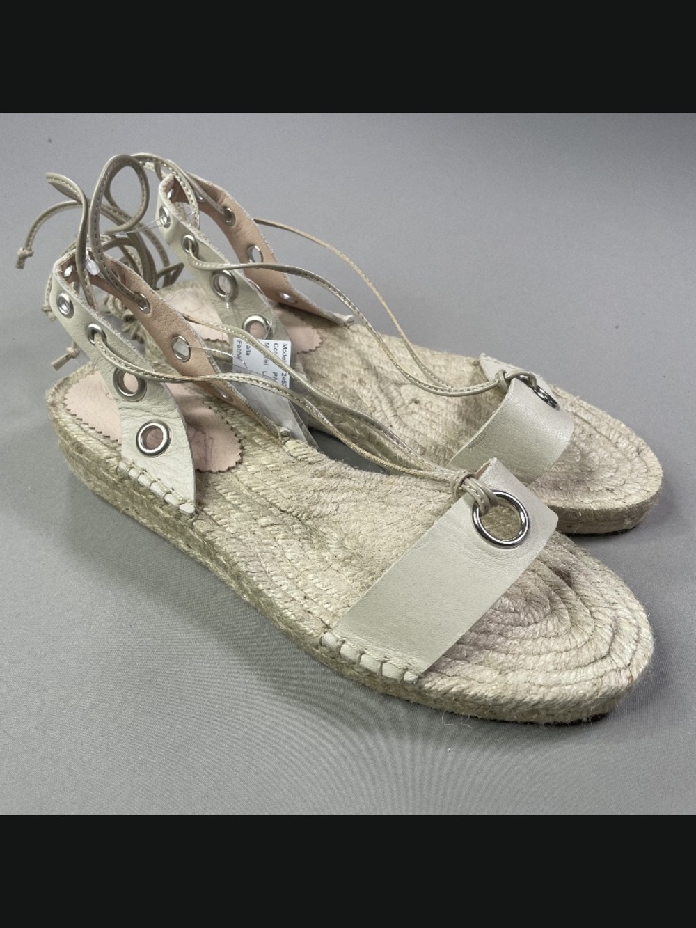 NEW J Crew Shoes Womens 7 tan brown sandals strappy jute preppy summer casual